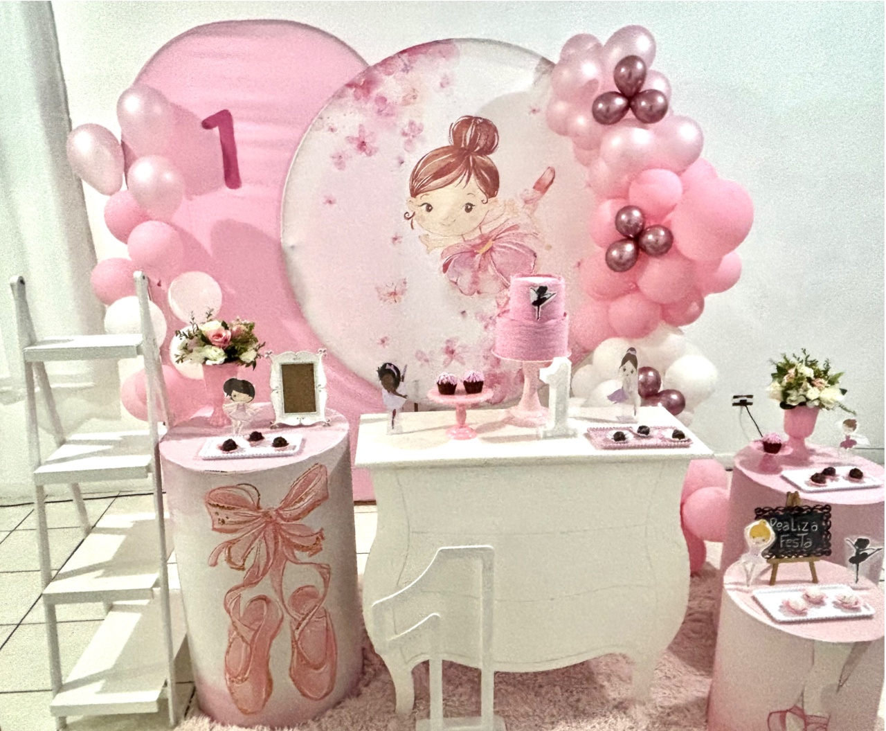 Kit Premium Infantil Feminino Bailarina Rosa - Realiza Festa