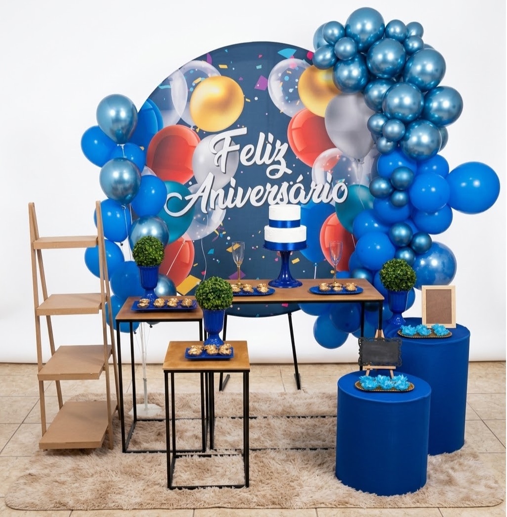 Kit Luxo Adulto Feliz Aniversário - Realiza Festa