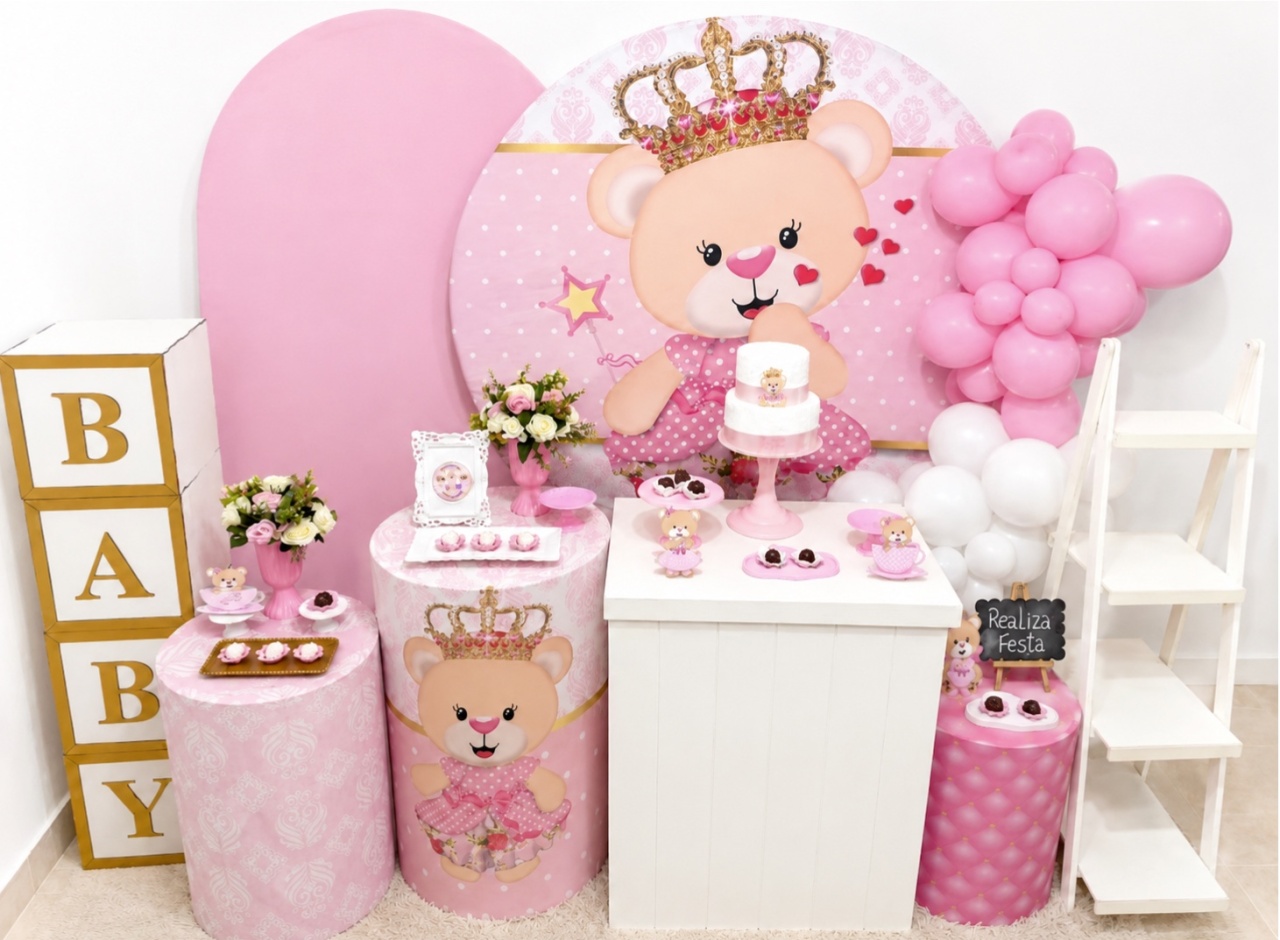 Kit Premium de Bebê Ursinha Princesa Ii - Realiza Festa