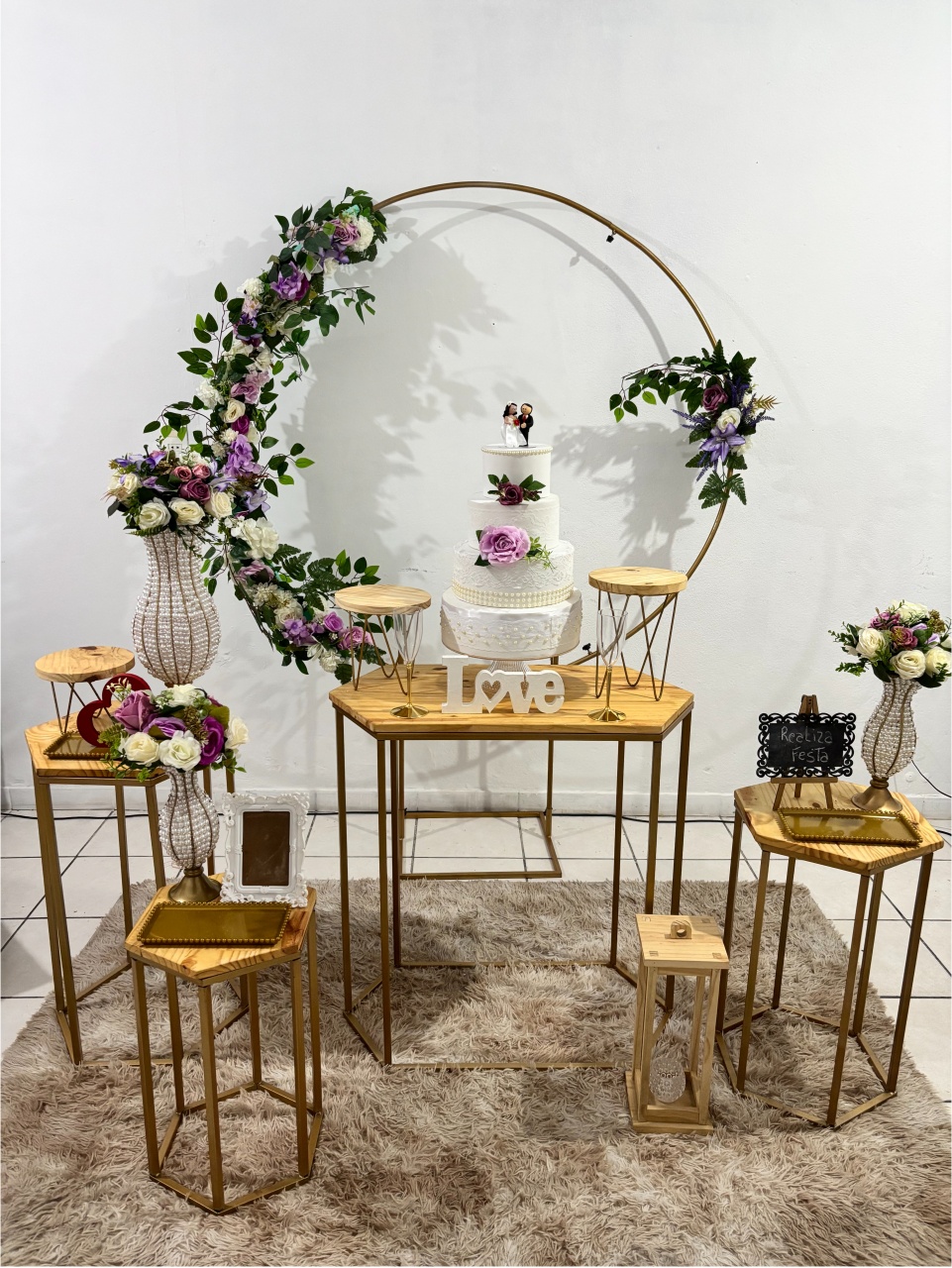 Kit Luxo Casamento Lilás Sem Tecido - Realiza Festa