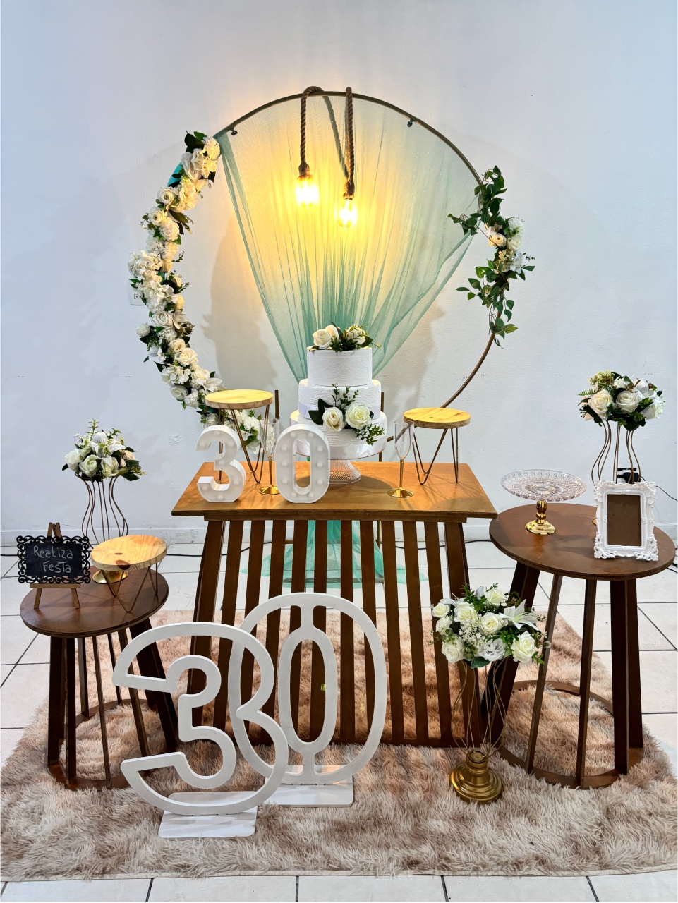 Kit Premium Adulto Feminino Verde Menta Com Prata Rústico - Realiza Festa