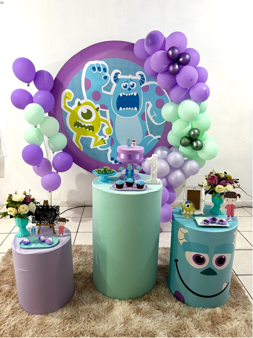 Kit Festa Infantil Feminino Monstros S.a - Realiza Festa