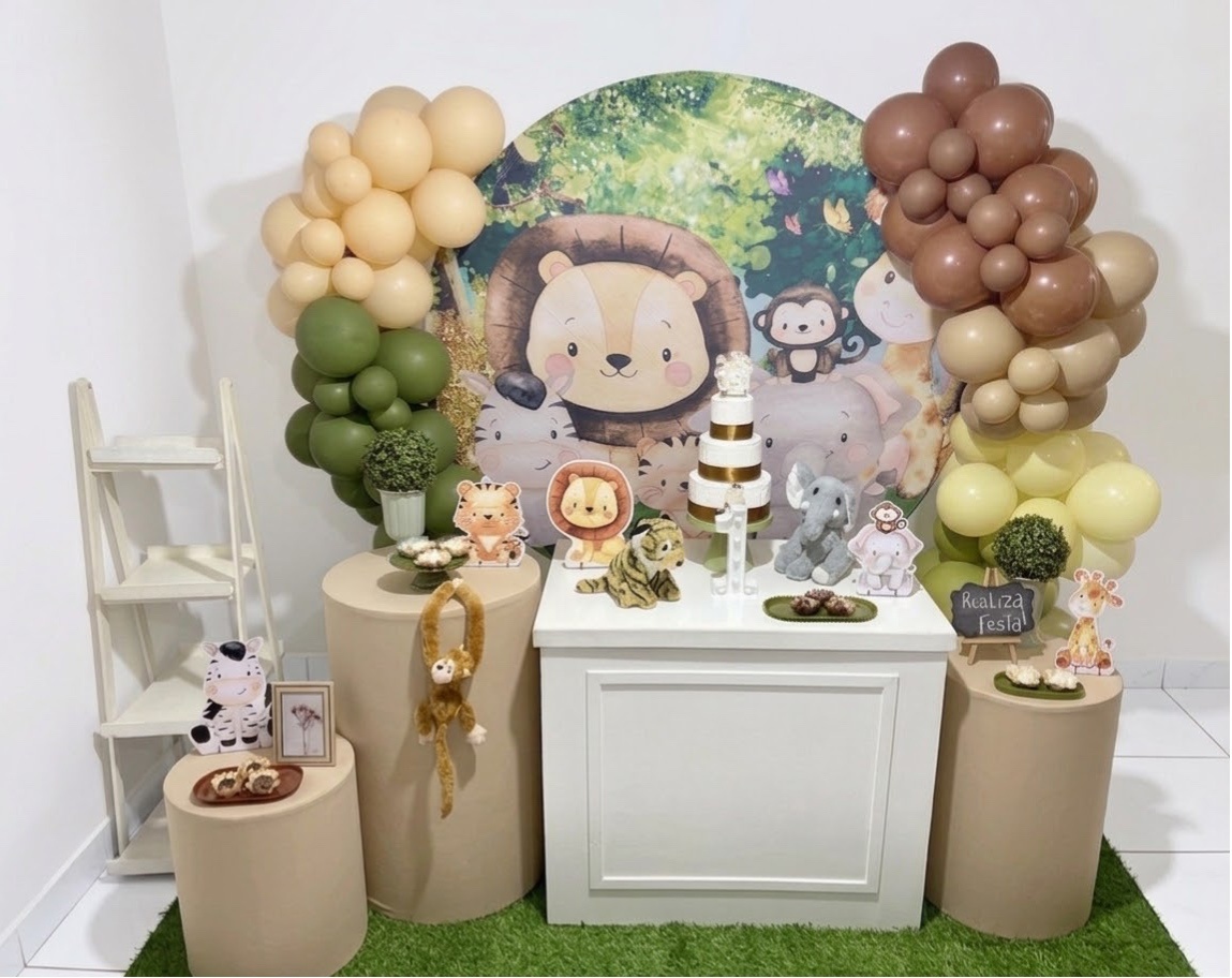 Kit Luxo - Infantil Masculino Safari Chic - Realiza Festa