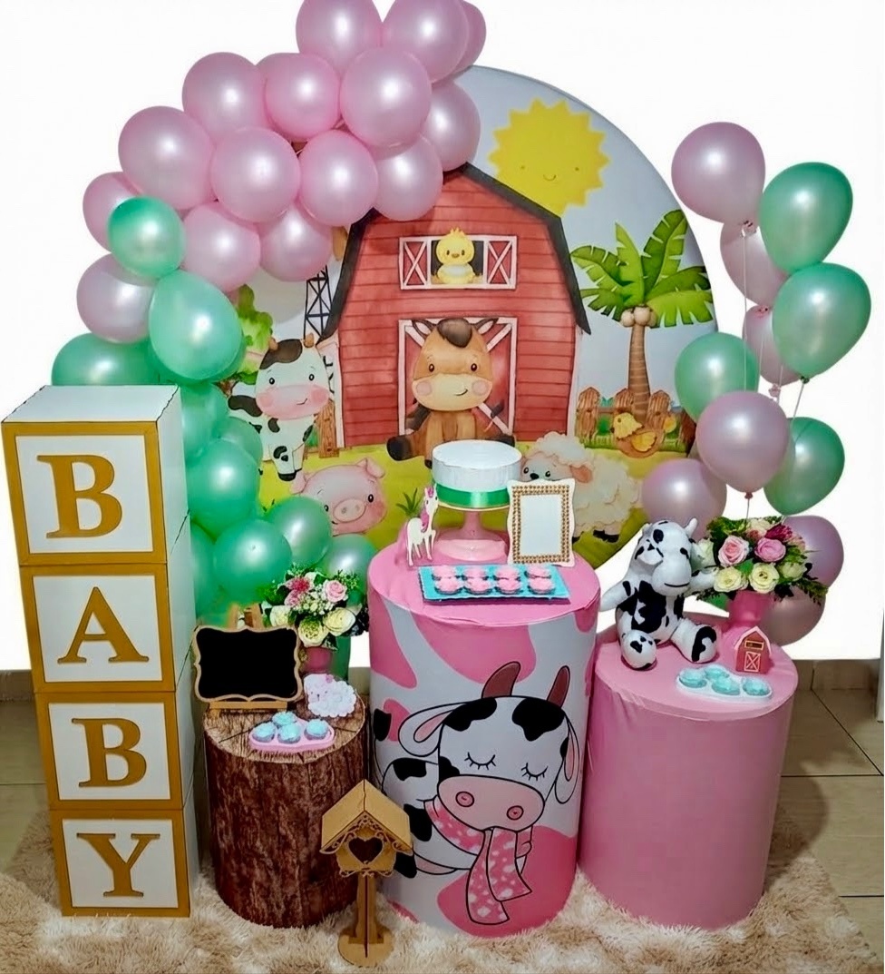 Kit Festa - Chá de Bebê Fazendinha - Realiza Festa