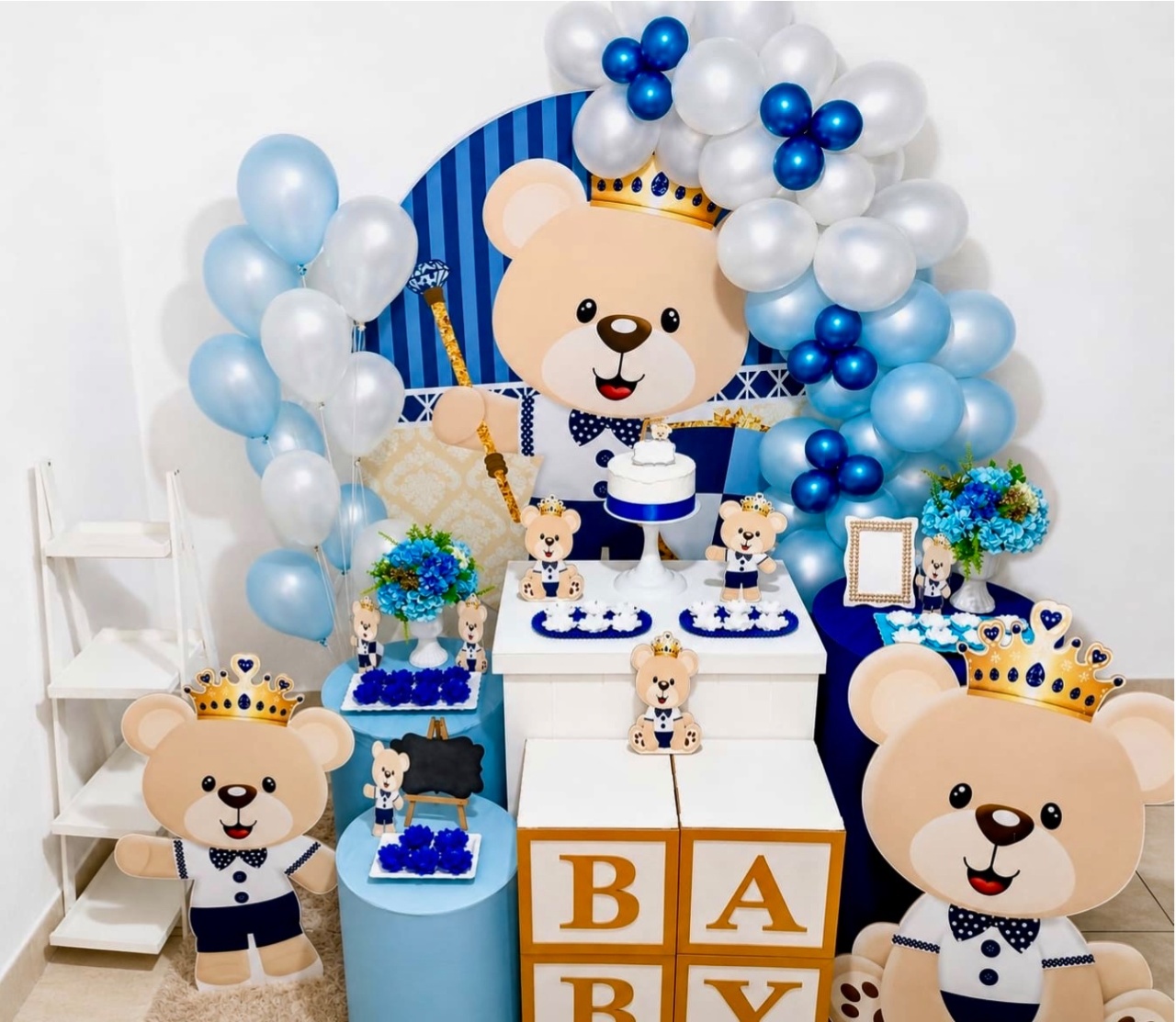 Chá de Bebê - Kit Luxo - Ursinho Príncipe - Realiza Festa
