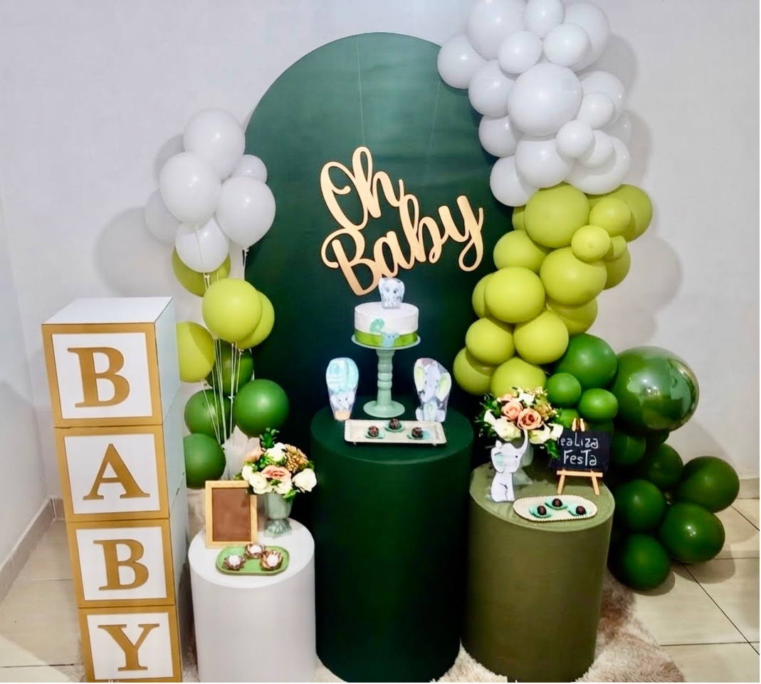 Kit Festa Chá de Bebê Verde Militar - Realiza Festa