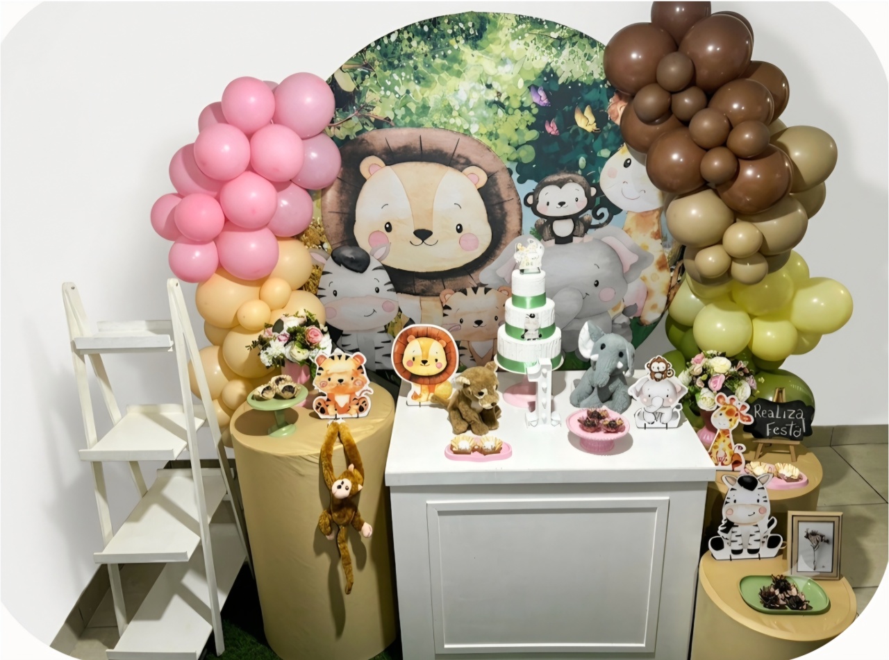 Kit Luxo Infantil Feminino - Safari Chic - Realiza Festa