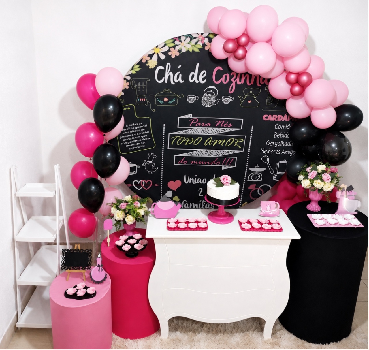 Kit Luxo Chá de Cozinha - União de 2 Famílias - Realiza Festa
