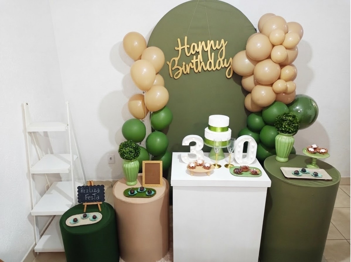 Kit Luxo Verde Oliva - Realiza Festa