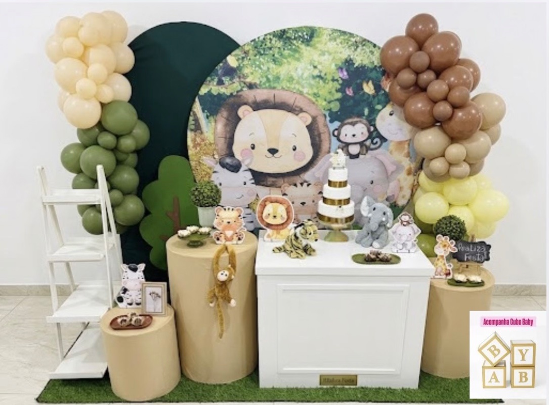 Kit Premium - Chá de Bebê Safari Chic Menino - Realiza Festa