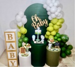 Kit Festa Chá de Bebê Verde Militar - imagem 1