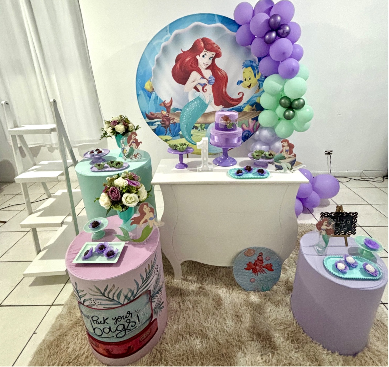 Kit Luxo Infantil Feminino Pequena Sereia - Realiza Festa