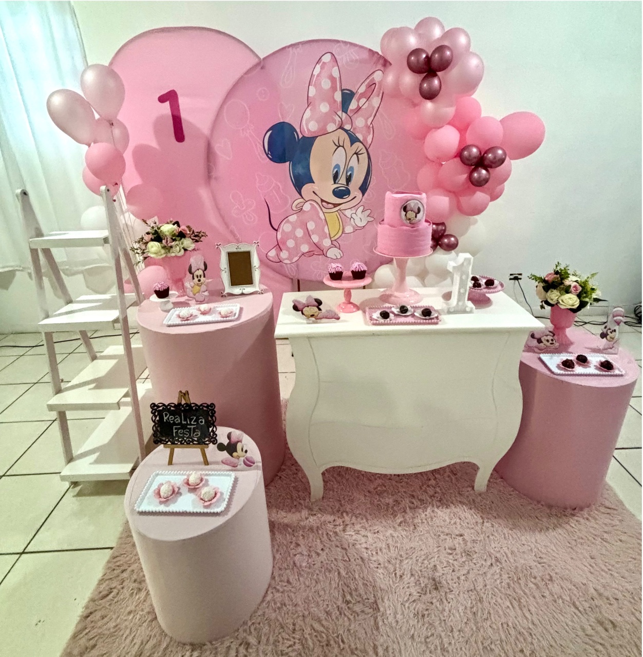 Kit Premium Infantil Feminino - Minnie Baby - Realiza Festa