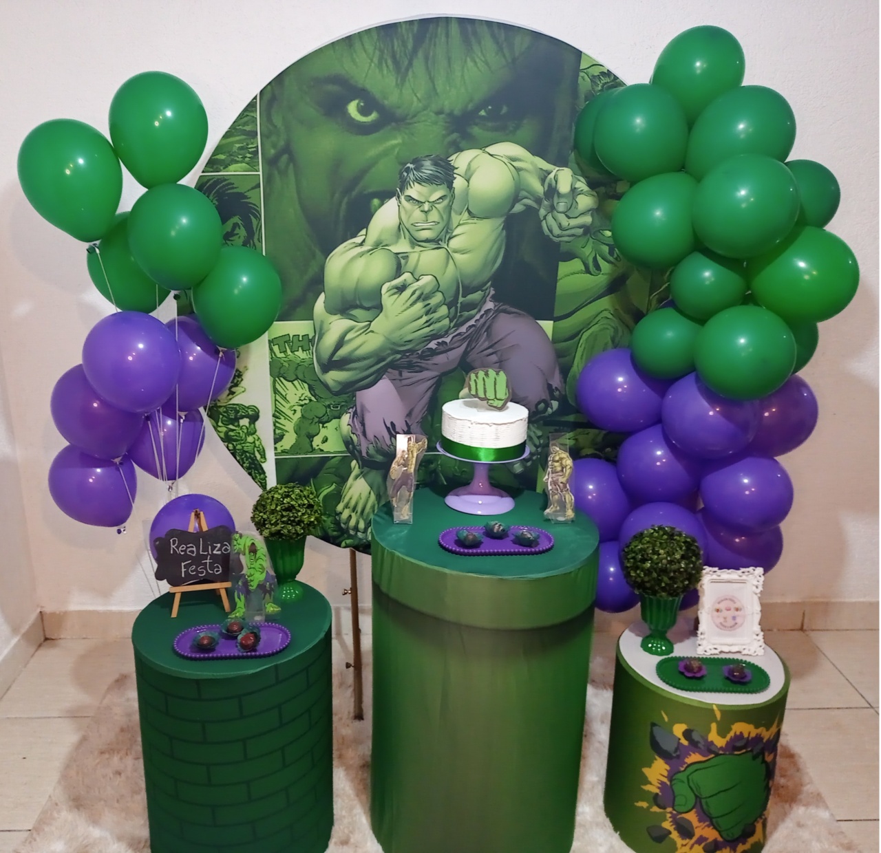 Kit Festa - Infantil Masculino Hulk - Realiza Festa