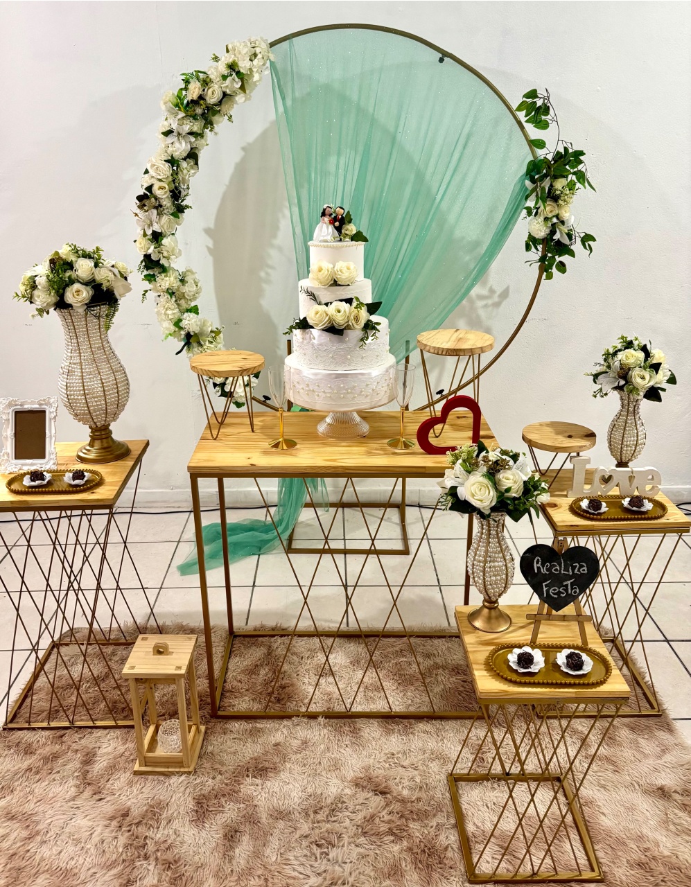 Kit Luxo Casamento Verde Menta - Realiza Festa