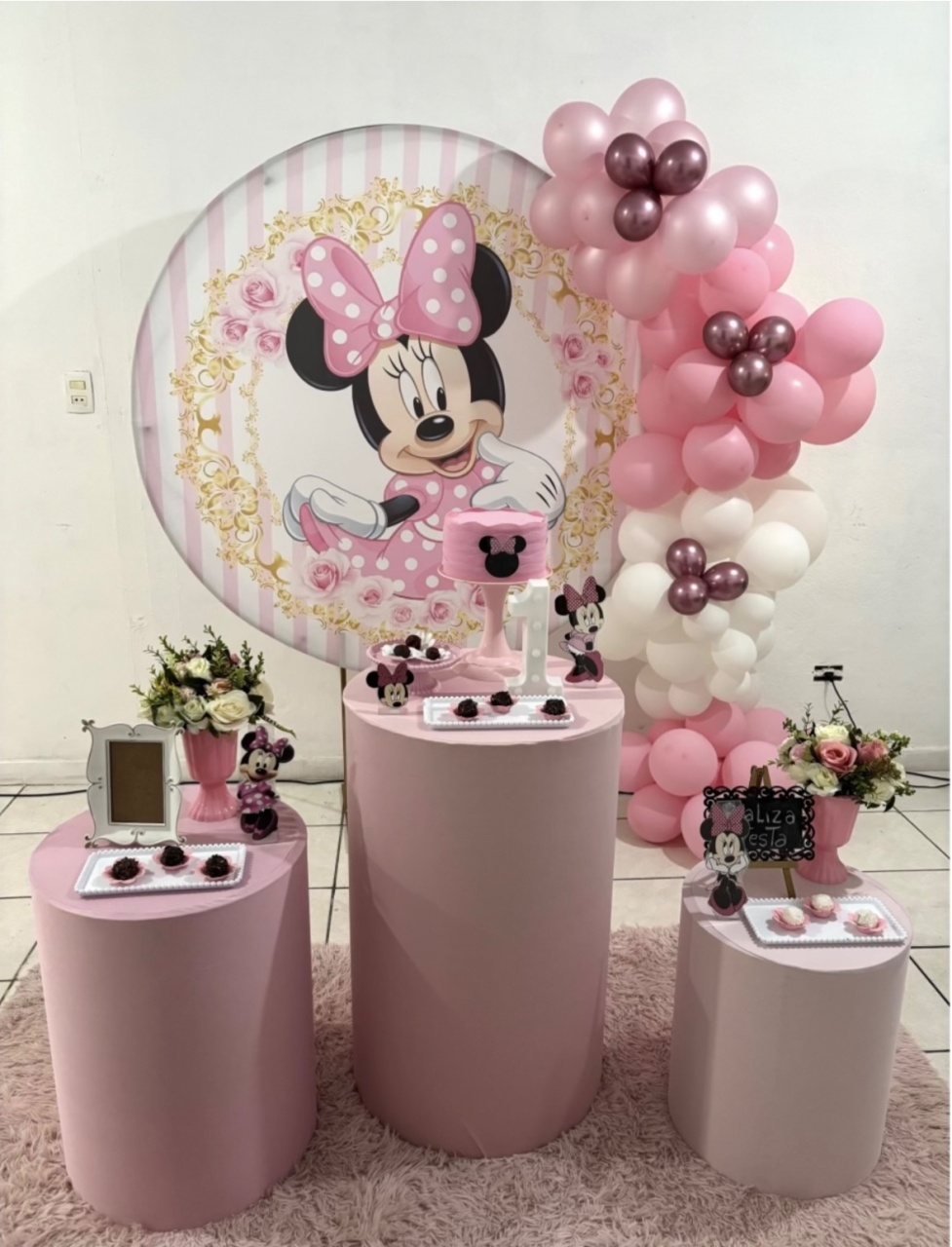 Kit Festa Infantil Feminino Minnie Rosa - Realiza Festa