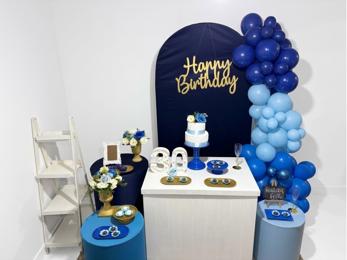 Kit Luxo Adulto Azul Marinho Feminino - Realiza Festa
