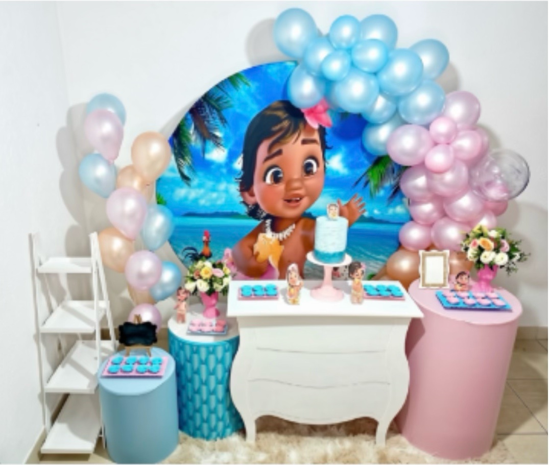Kit Luxo Infantil Feminino Moana Baby - Realiza Festa
