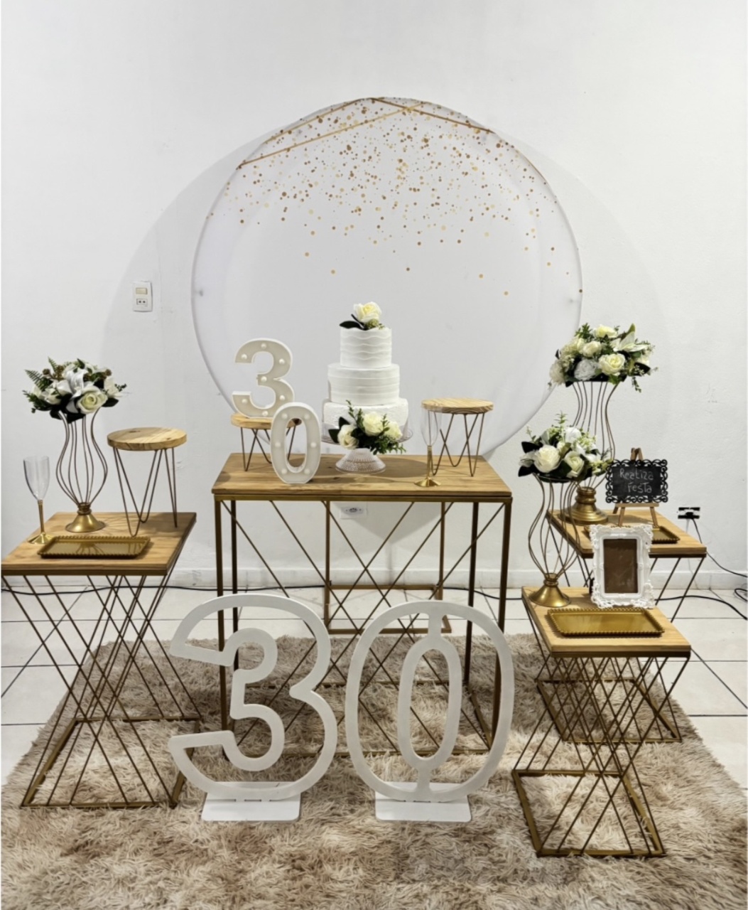 Kit Luxo Adulto Feminino Glitter Branco - Realiza Festa