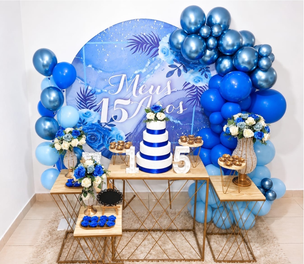 Kit Luxo 15 Anos Capa Azul - Realiza Festa