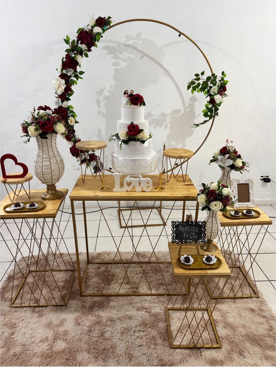 Kit Luxo Casamento Marsala - Realiza Festa