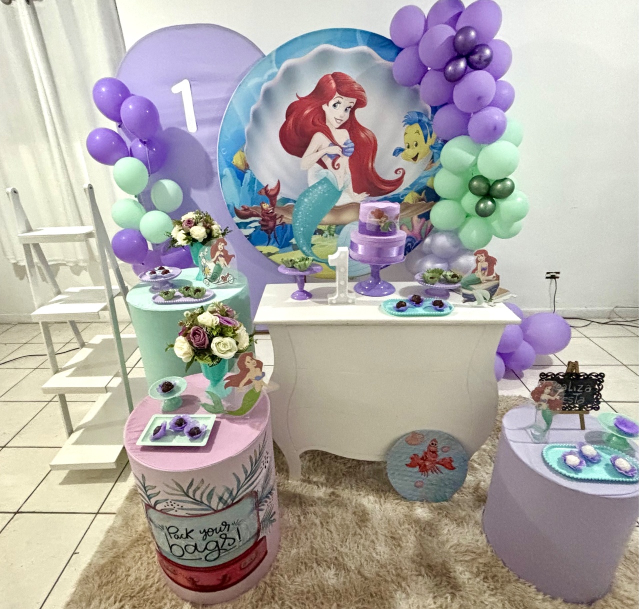 Kit Premium Infantil Feminino Pequena Sereia - Realiza Festa