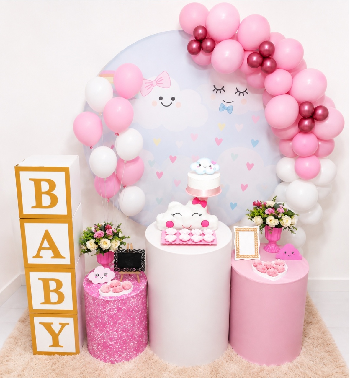Kit Festa Chá de Bebê Chuva de Amor - Realiza Festa