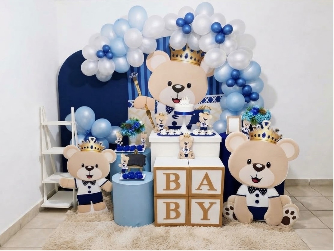 Chá de Bebê - Kit Premium- Ursinho Príncipe - Realiza Festa