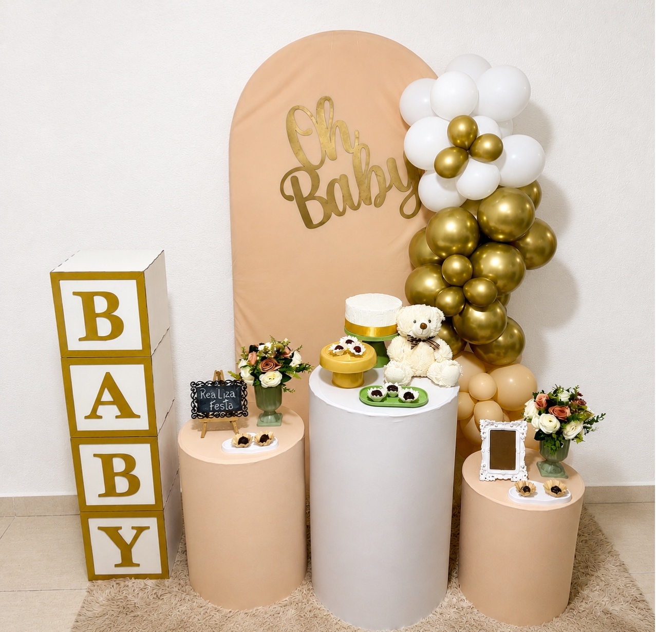 Kit Festa Chá de Bebê / Chá Revelação Papaia - Realiza Festa