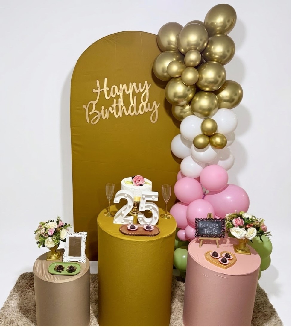 Kit Festa Adulto Feminino Dourado Queimado - Realiza Festa