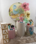 Kit Festa Chá de Bebê Dino Baby Menina - imagem 2
