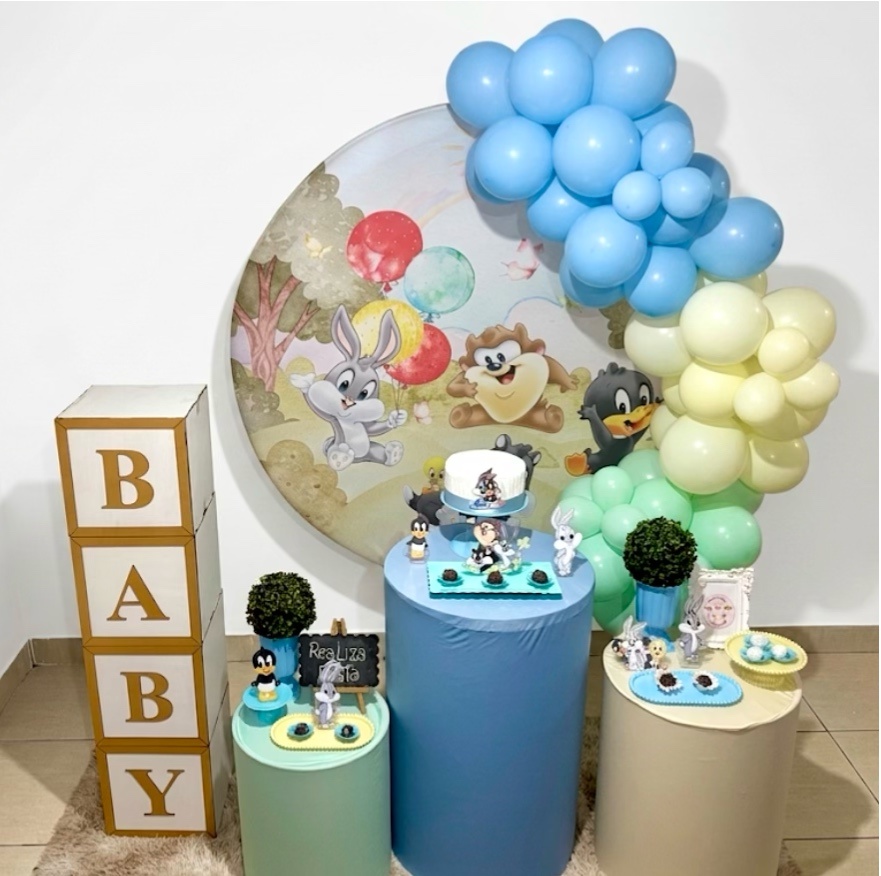Kit Festa Chá de Bebê Baby Looney Tunes Para Meninos - Realiza Festa