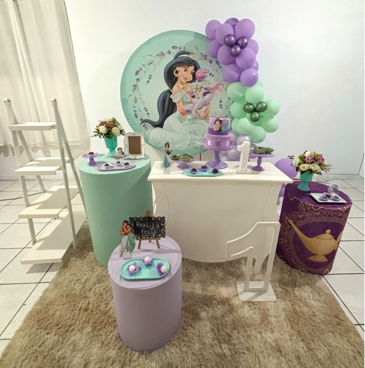 Kit Luxo Infantil Feminino Princesa Jasmine - Realiza Festa
