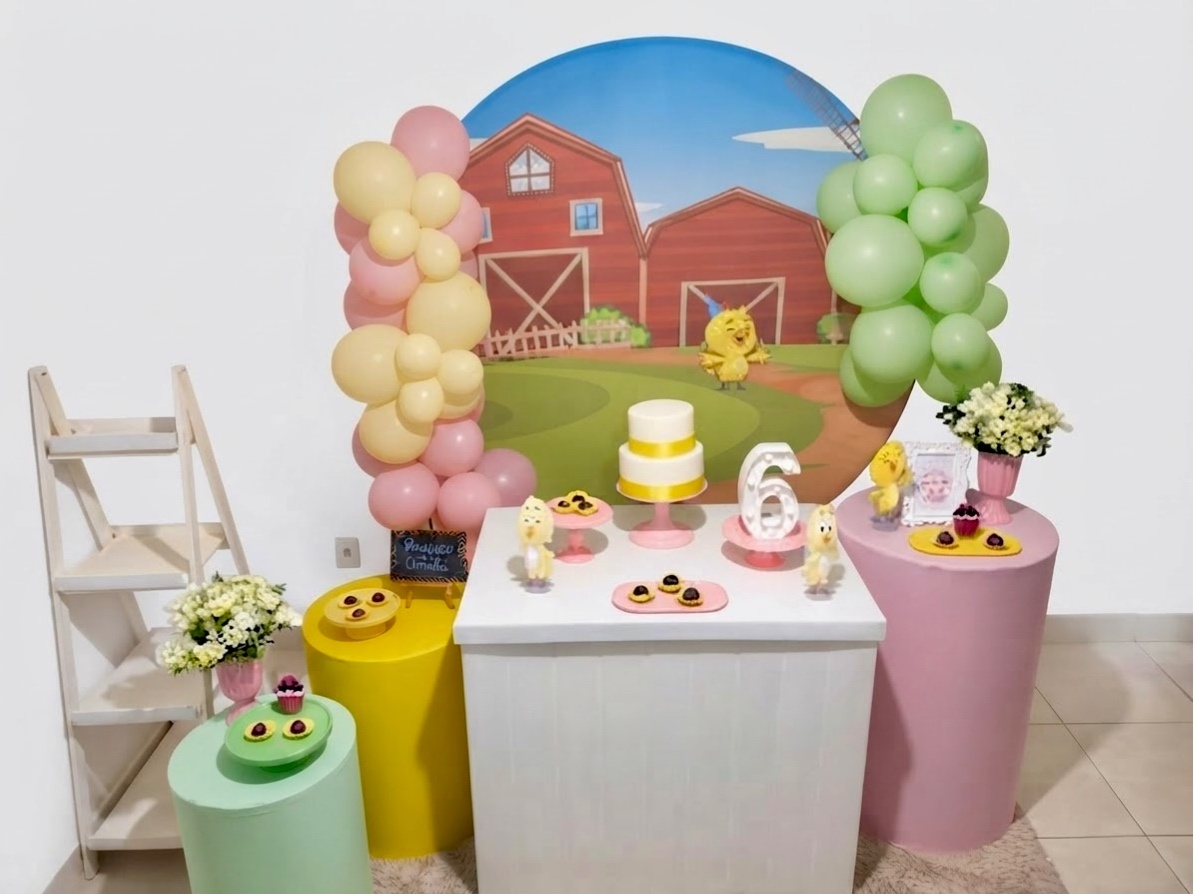 Kit Luxo Infantil Feminino Pintinho Amarelinho - Realiza Festa