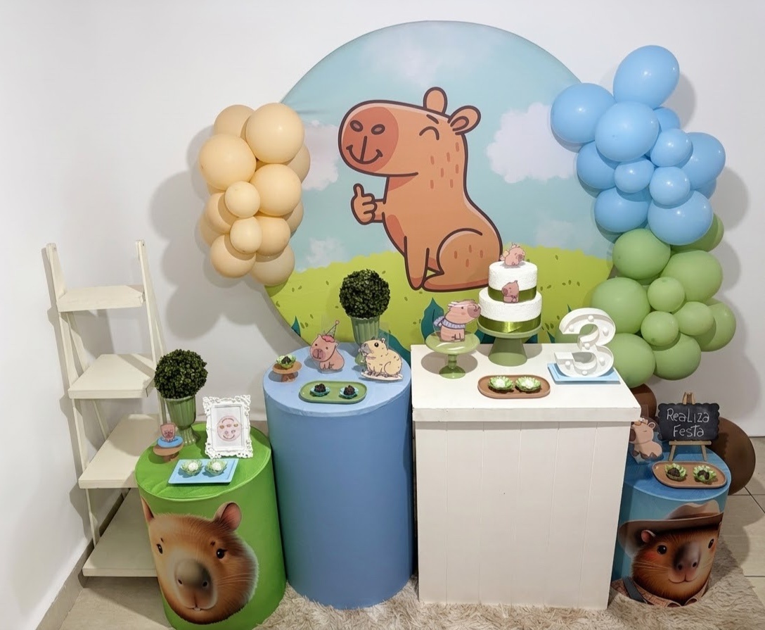 Kit Luxo Infantil Masculino Capivara - Realiza Festa