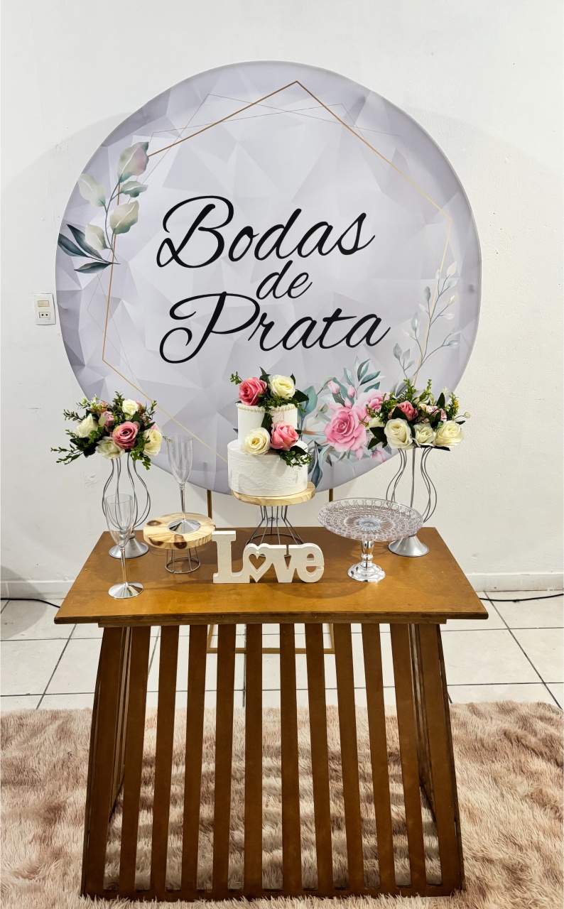 Kit Festa Casamento Bodas de Prata - Realiza Festa