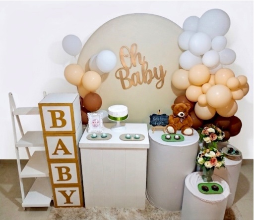 Kit Luxo Chá Revelação Creme Redondo - Realiza Festa