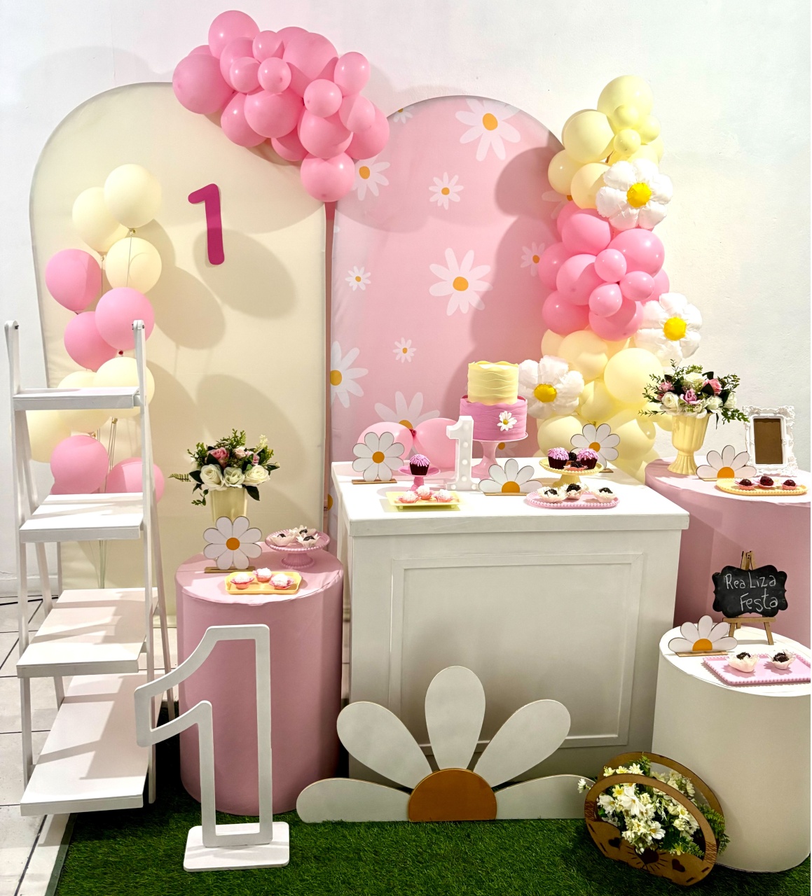 Kit Premium Infantil Feminino Margaridas - Realiza Festa