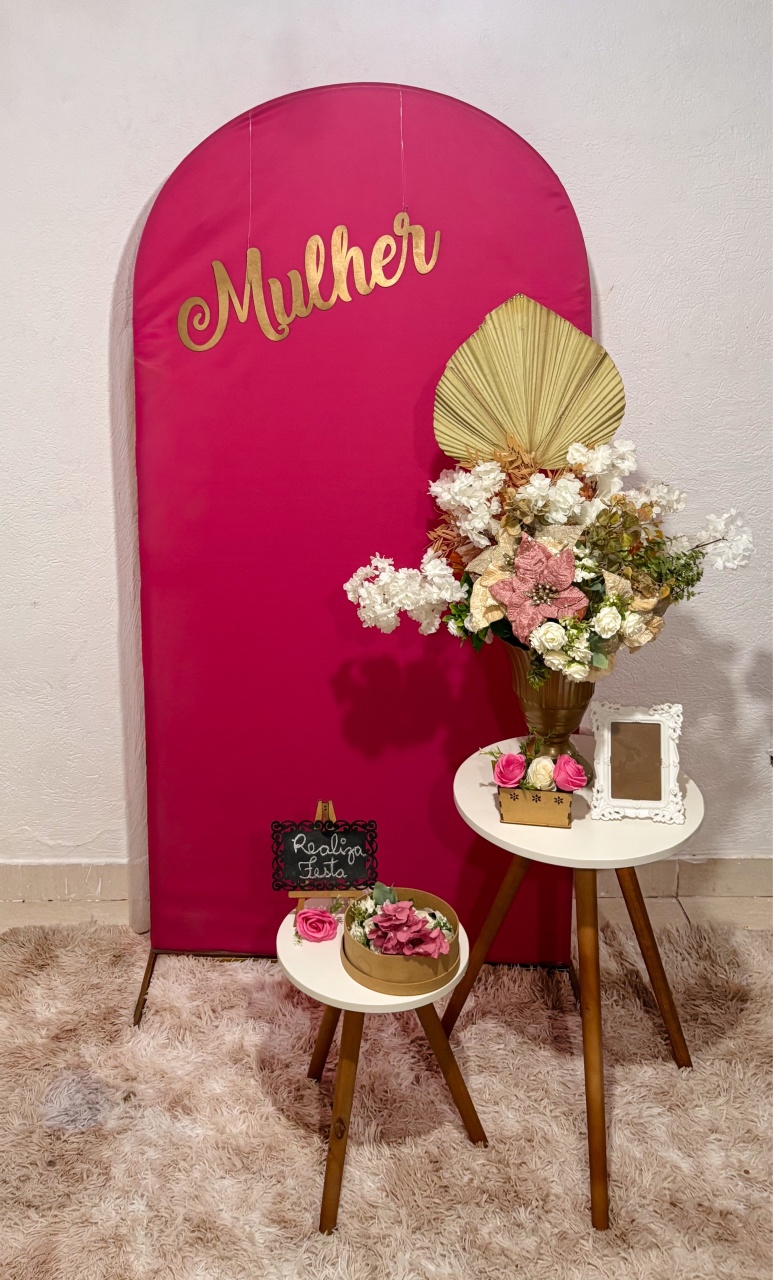 Kit Encontro de Mulheres Painel Pink - Realiza Festa