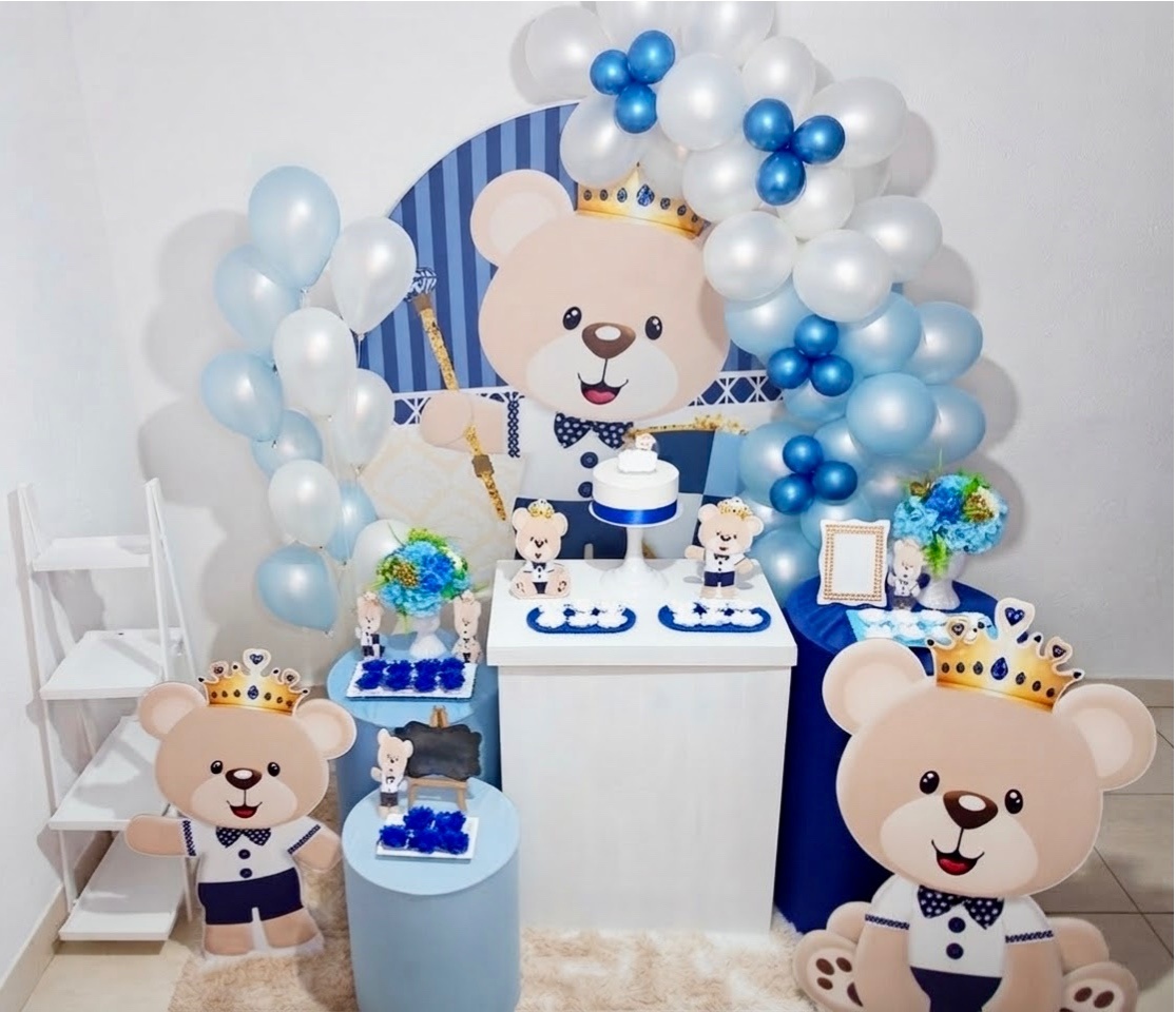 Kit Luxo Aniversário - Ursinho Príncipe - Realiza Festa