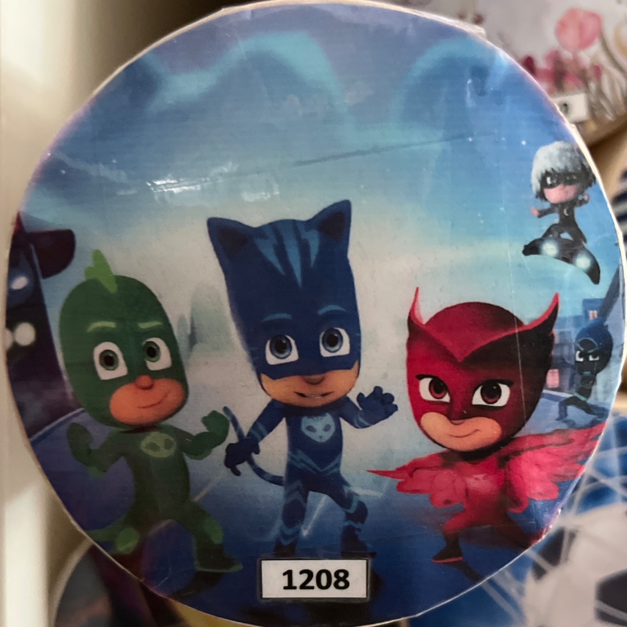 Tecido Painel Redondo 1,5M Pj Masks - LÊ FESTAS LOCAÇÃO DE 