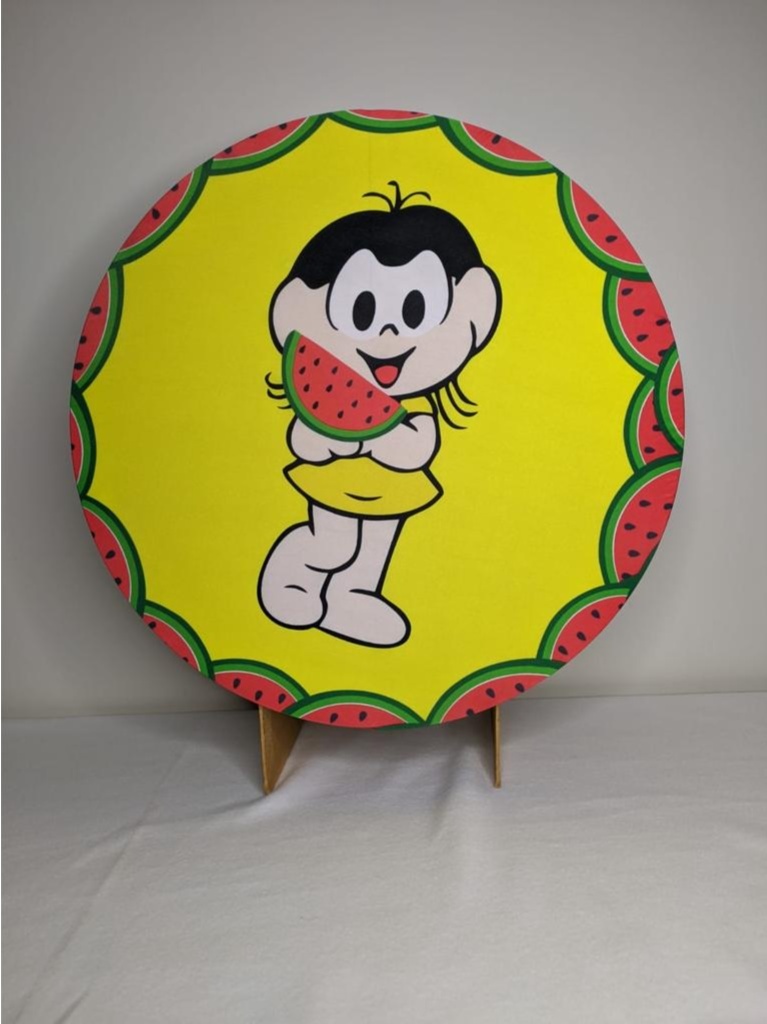 Tecido Painel Redondo 50Cm - Magali - LÊ FESTAS LOCAÇÃO DE 