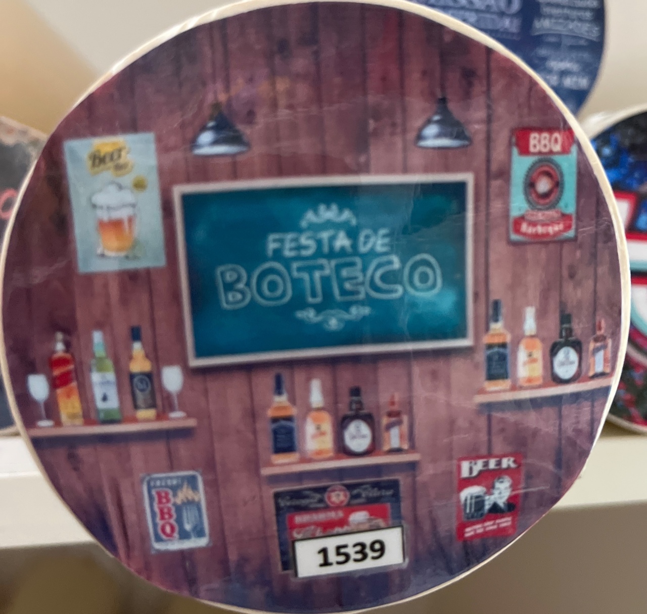 Tecido Painel Redondo 1,5M - Boteco - LÊ FESTAS LOCAÇÃO DE 