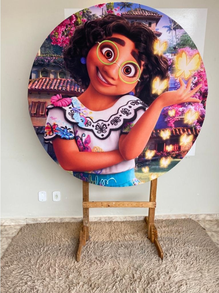 Tecido Painel Redondo 1,5M- Encanto - LÊ FESTAS LOCAÇÃO DE 
