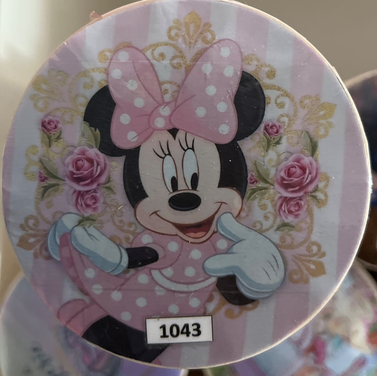 Tecido Painel Redondo 1,5M - Minnie Rosa Com Flores - LÊ FESTAS LOCAÇÃO DE 