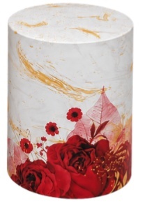 Capa Cilindro M - Conj Rosas Vermelhas Com Branco - LÊ FESTAS LOCAÇÃO DE 