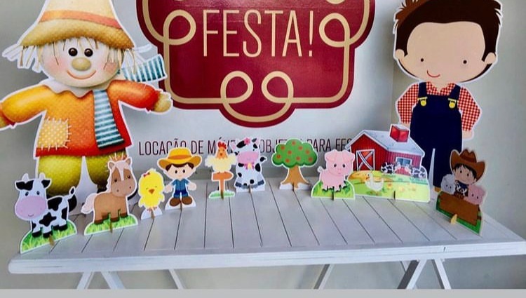 Jg. Totens Fazendinha 12 Pcs - LÊ FESTAS LOCAÇÃO DE 