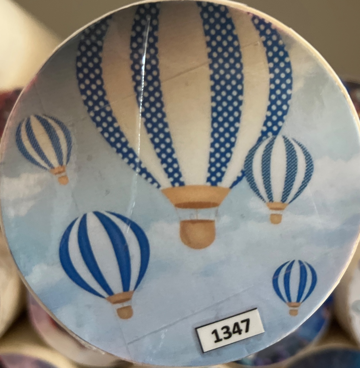 Tecido Painel Redondo 1,5M Balao Voador Azul - LÊ FESTAS LOCAÇÃO DE 