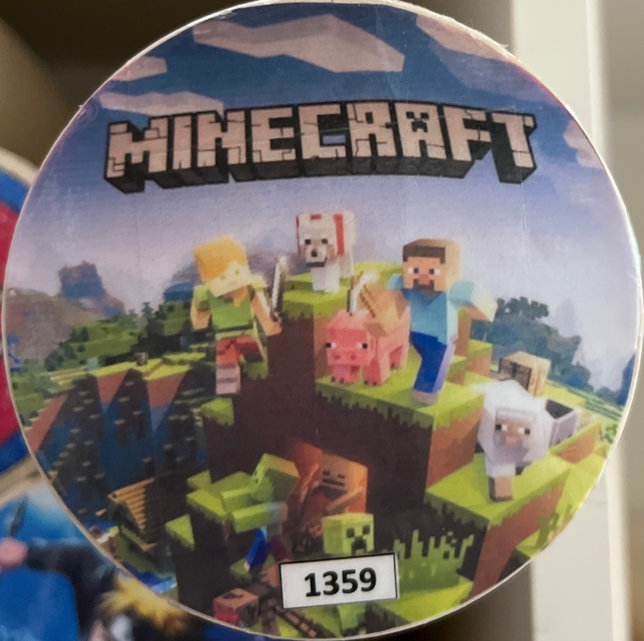 Tecido Painel Redondo 1,5M Minecraft - LÊ FESTAS LOCAÇÃO DE 
