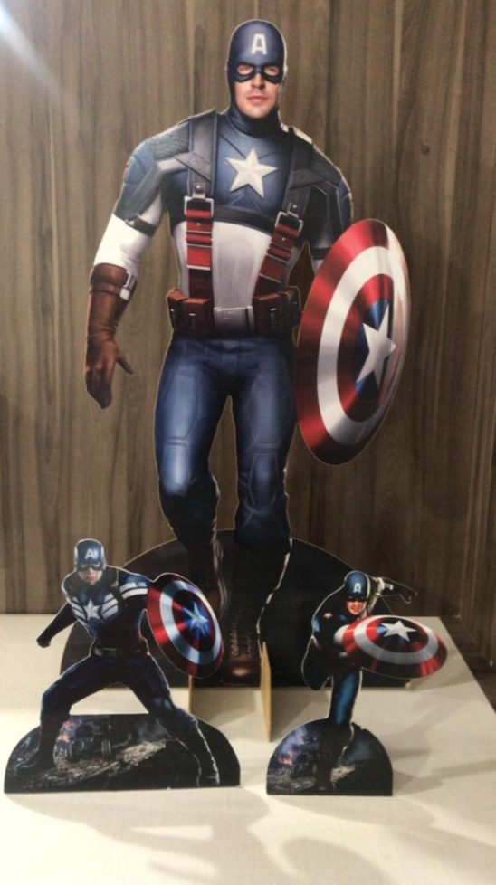 Jg. Totens Capitão America 3 Pcs - LÊ FESTAS LOCAÇÃO DE 